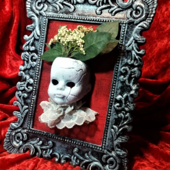 Gallitrap Other - HandMade Frame with hand sculpted and painted clay doll's head.